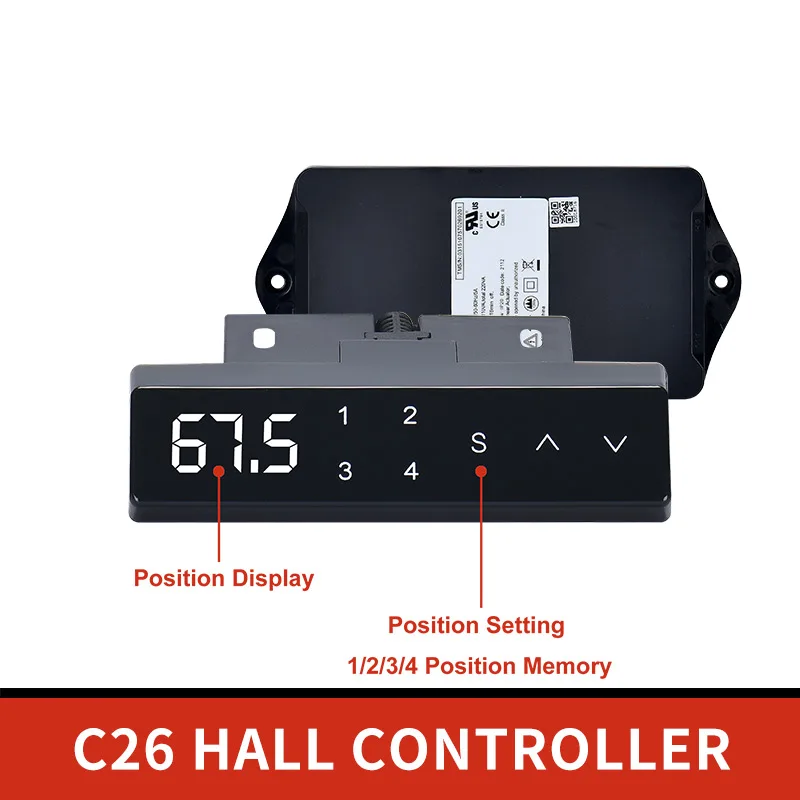 Imagem -05 - Atuador Linear Elétrico Controlador Hall Sincronizar Controle Altura Display dc Motor Lift Pcs