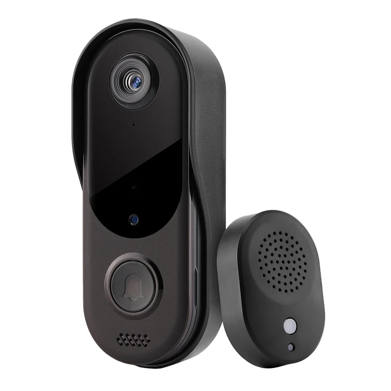 Smart Home Security Doorbell Camera Wireless Wifi Doorbell Night Vision Black For Home/Office