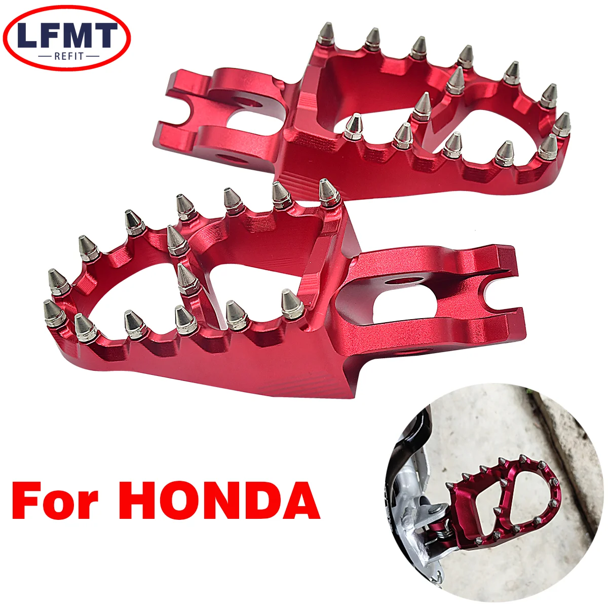 

Motorcycle CNC Foot Pegs Rests Pedals Footpegs For Honda CR125R 250R 150R 250R CRF250RX 450RX 250X 450X 150R 250R 450R 450L 2023