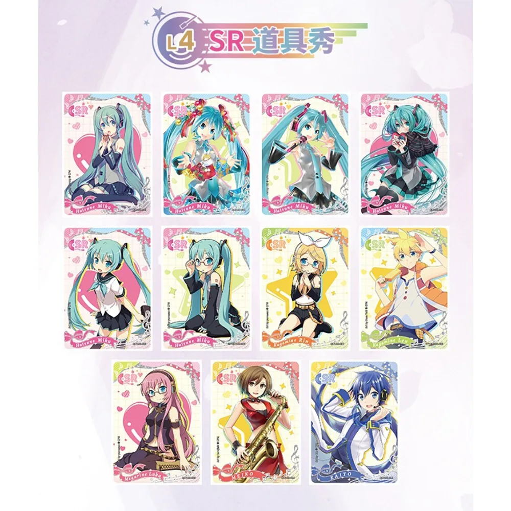 Kayou Hatsune Miku tarjeta genuina para niños, cantante de ídolo Popular, chica de belleza Virtual, tarjeta de colección limitada de juegos, regalos de mesa