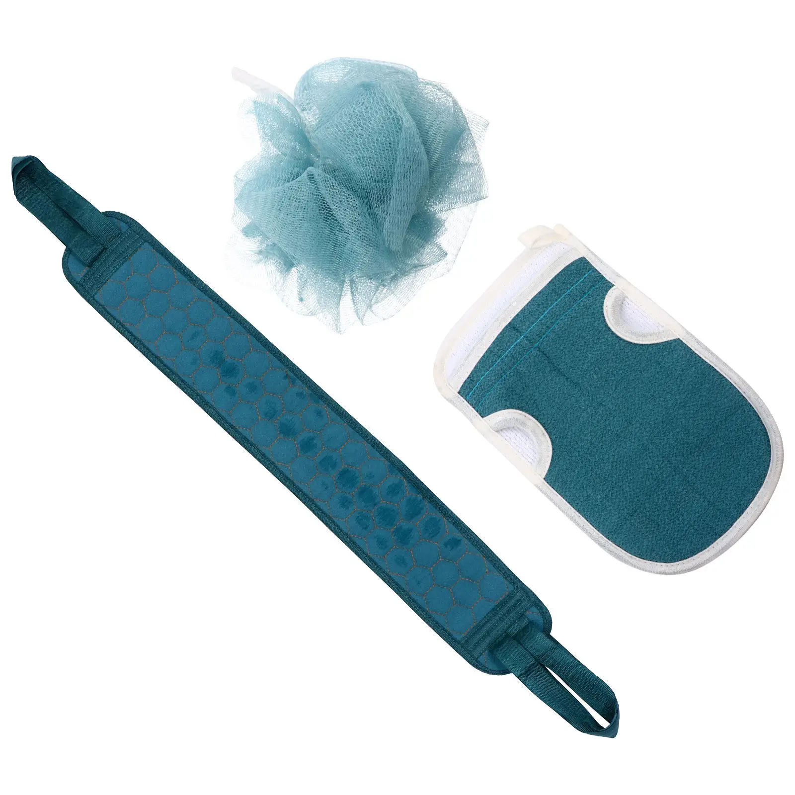 

1Set Back Rub Towel High Quality Shower Gloves Bath Ball Long Strap Body Clean Dead Skin Shower Towel Gift