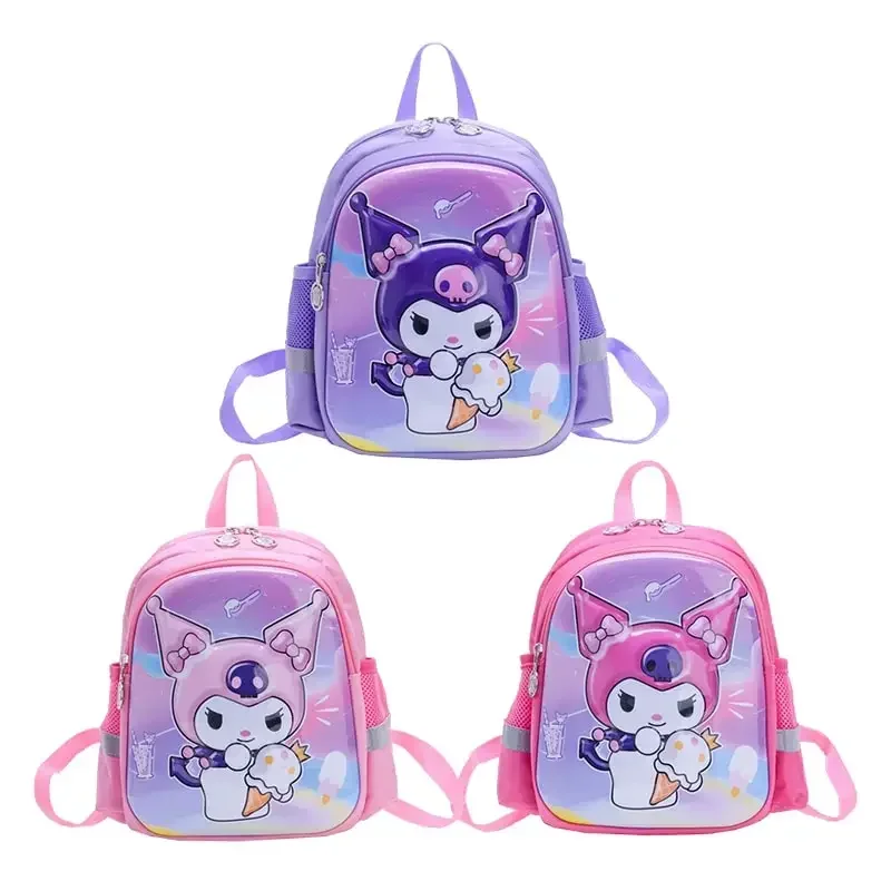 

Sanrioed Anime Kuromi Backpack Cute Kindergarten Stationery Organizer Schoolbags Cartoon Children Shoulder Bag Gift for Friend