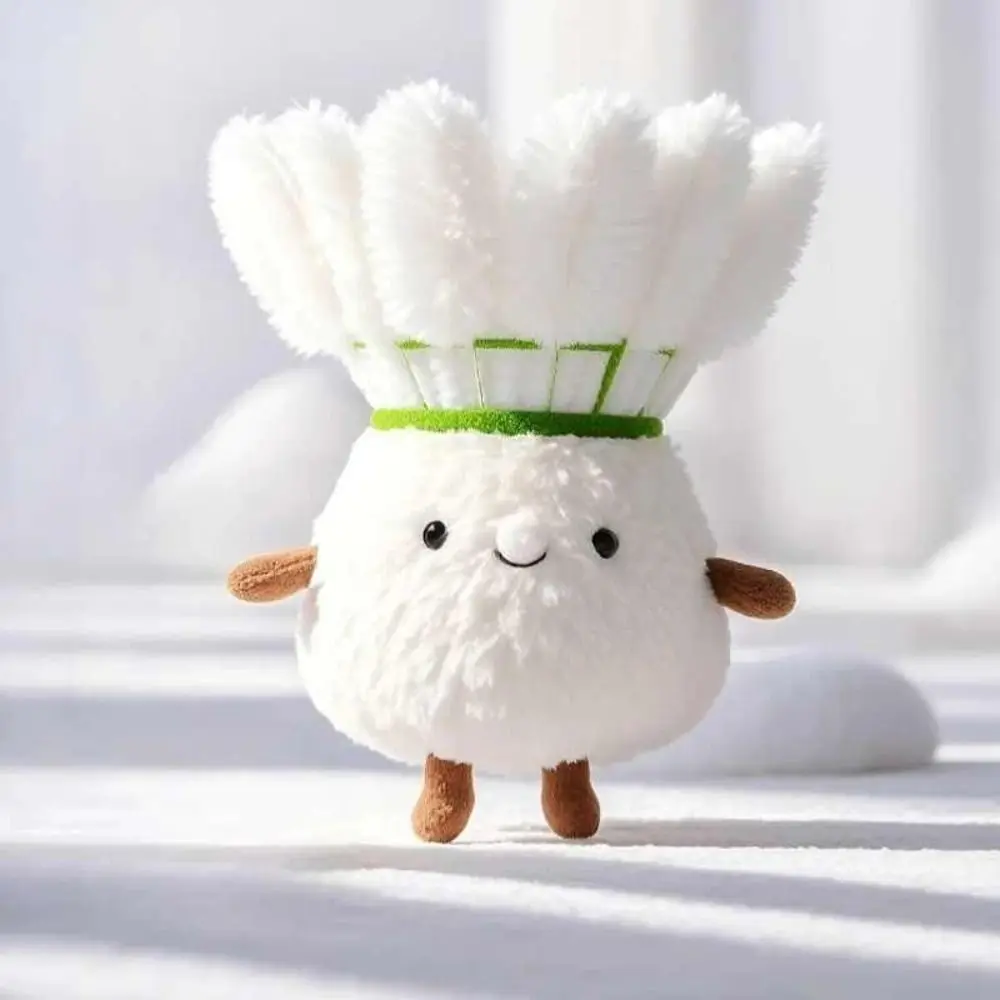 새로운 창의적인 배드민턴 열쇠고리 부드러운 털 인형 재미있는 장난감 귀여운 가방 장식 펜던트 친구 선물