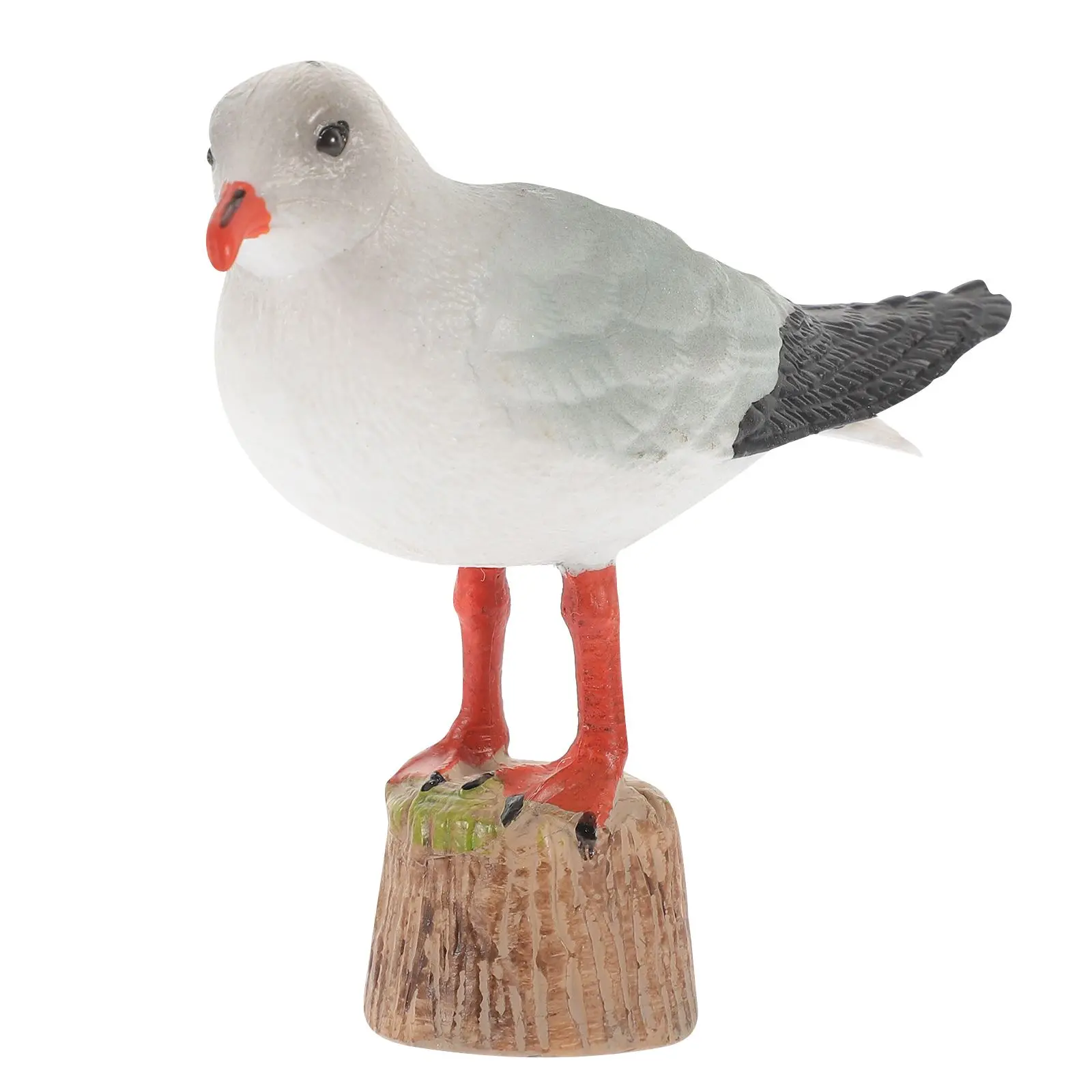 1pc Seagull Statue Red-billed Gull Model Nautical Seagull Figurine Miniature Home Decoration Plastic Seagull Figure For Car