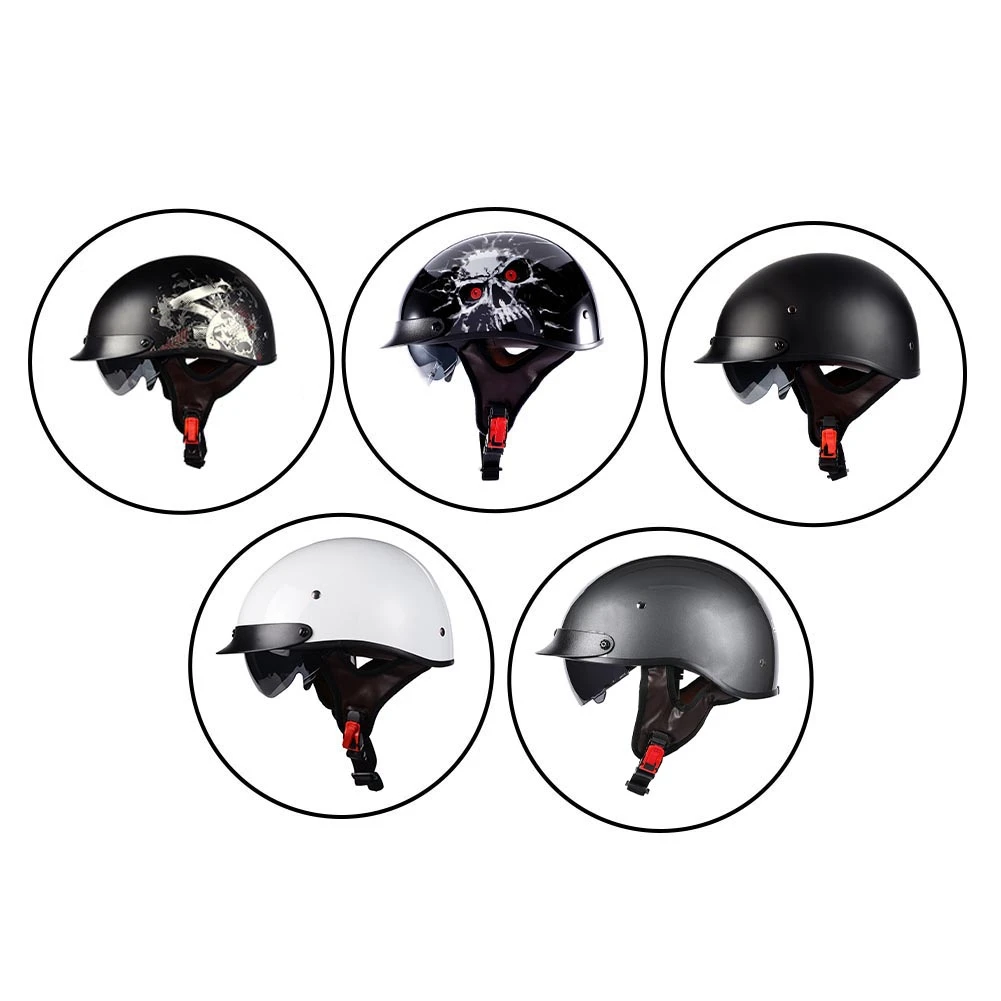 Motorcycle Helmet Retro Summer Men Helmet Open Face Motorcycle Accessories for Cruiser Chopper Women Men A