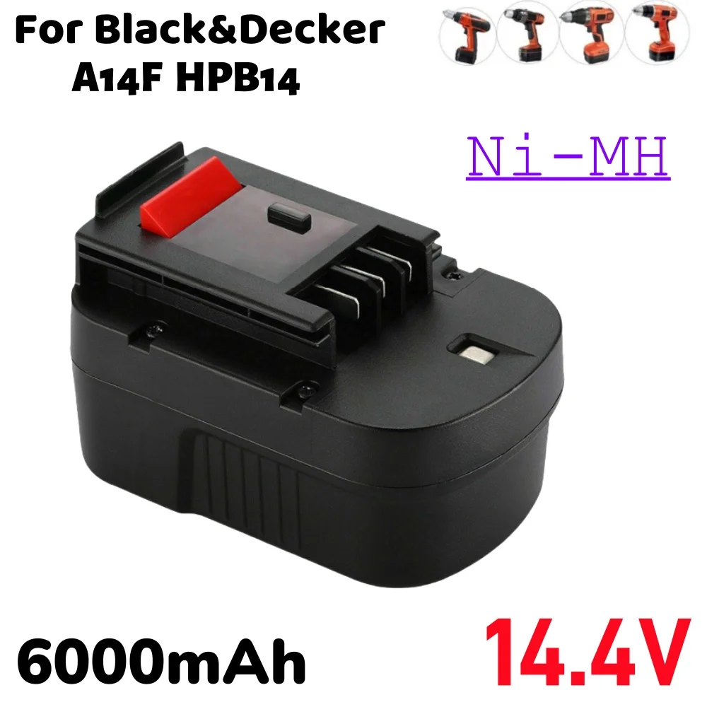 

Для Black&Decker 14,4 В 6,0 Ач HPB14, 499936-34, 499936-35, A14 A144, A144EX A14F, B-8316, BD1444L