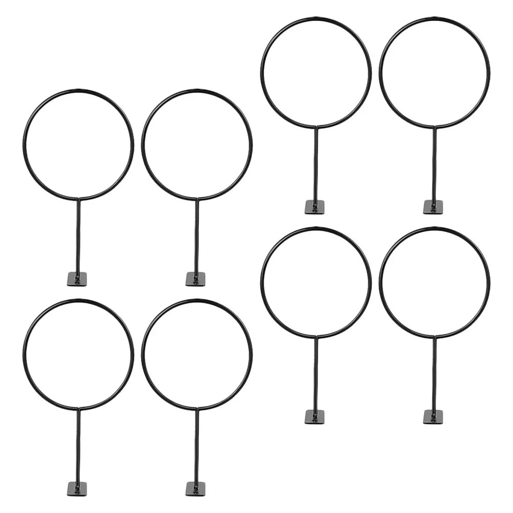 

8pcs Multifunctional Wall Mounted Ball Rack for Basketball Football Volleyball Rugby Metal Sports Organizer Stand Durable Black
