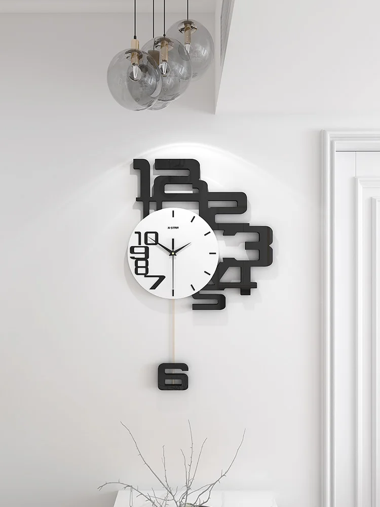 Clock Wall Clock Living Room Table Personality Creative Swing Wall Table Modern Simple Fashion Mute Clock