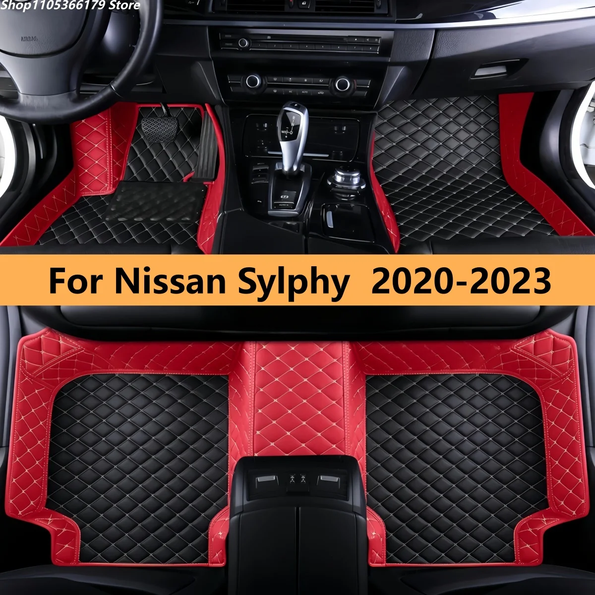 

Кожаные коврики для автомобиля Nissan Sylphy 2020 2021 2022 2023, аксессуары для пола автомобиля, для мужчин и женщин, аксессуары для интерьера