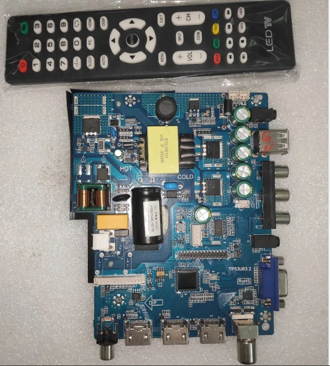 Livraison gratuite! Carte mère TV 3 en 1 avec télécommande, Compatible avec divers écrans LED