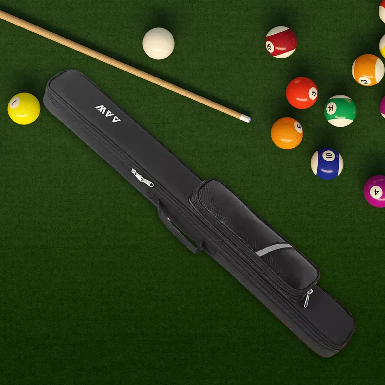 Bilhar Piscina Cue Bag com Zíper, Snooker Bag, Acessório com Alça Ajustável, 1/2