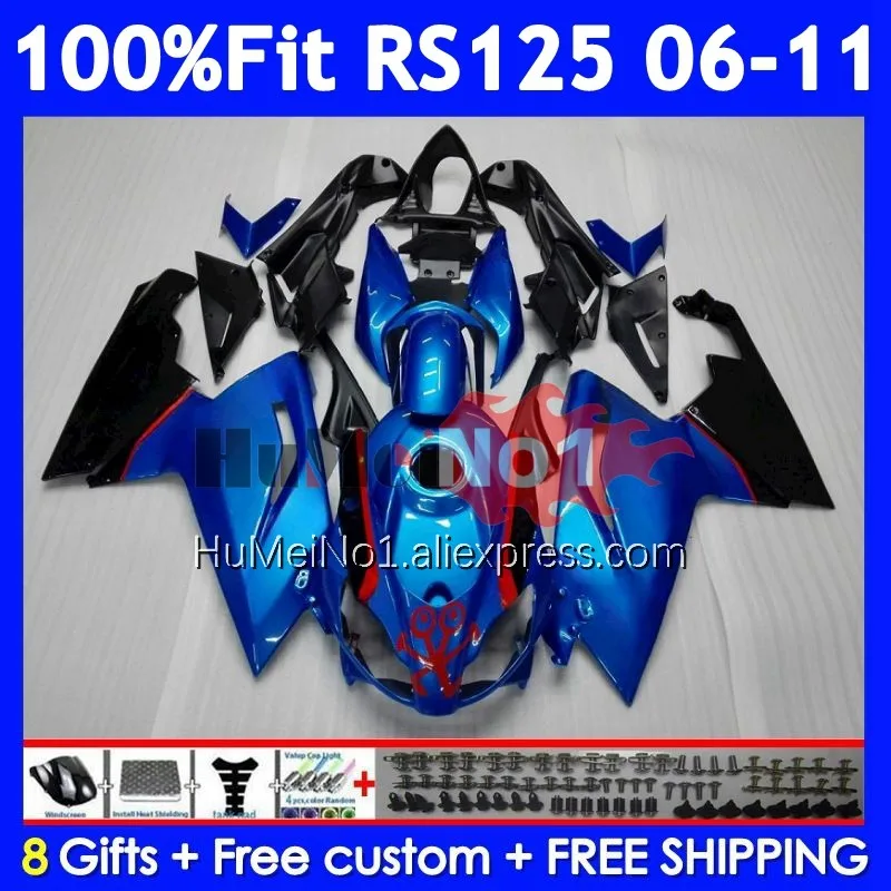 Injection For Aprilia RS-125 RSV125 R RS125 06 07 08 09 10 11 312No.15 RS Glossy blue 125 2006 2007 2008 2009 2010 2011 Fairing