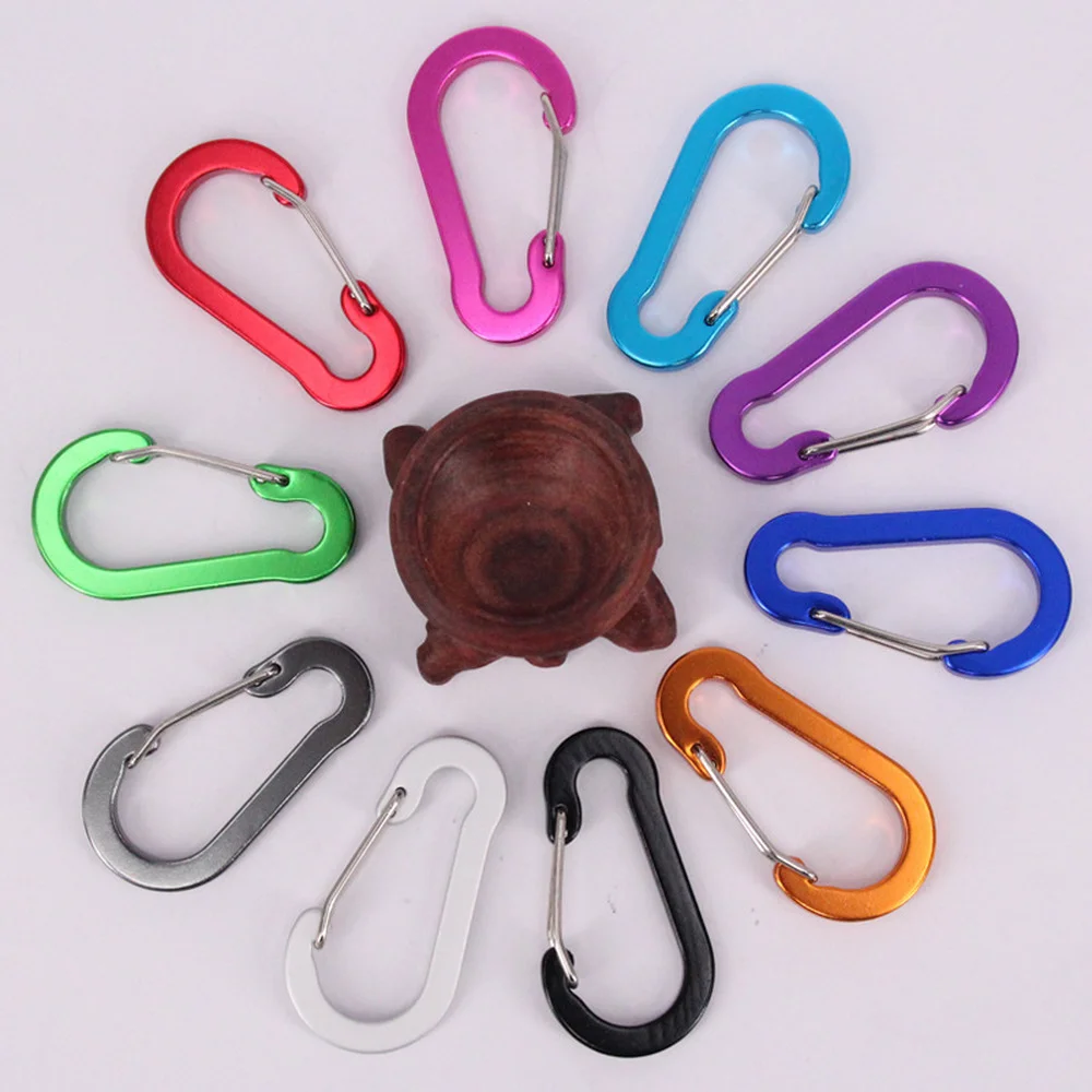 

Steel Small Carabiner Clips Outdoor Camping Multi Tool Fishing Acessories 6pcs