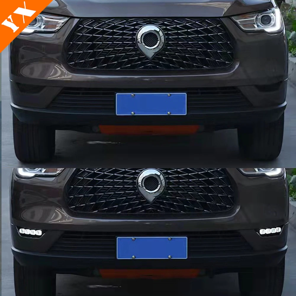 For poer great wall 2024 poer 2025 accessories Car Front Fog Lamp Led Light Cover Decoration Protector Moulding