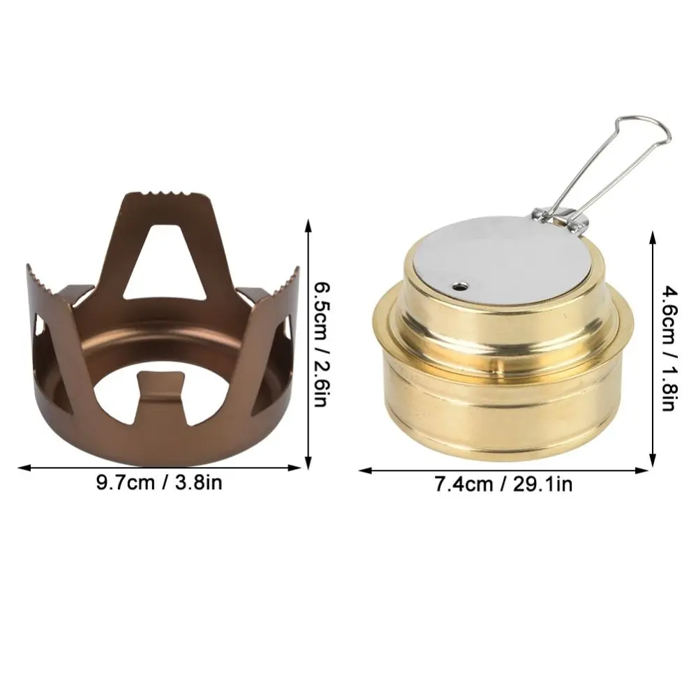 Durable Ultra Light Alcohol Stove Aluminum Alloy Windproof Spirit Burner Mini Burner Backpacking - view 3