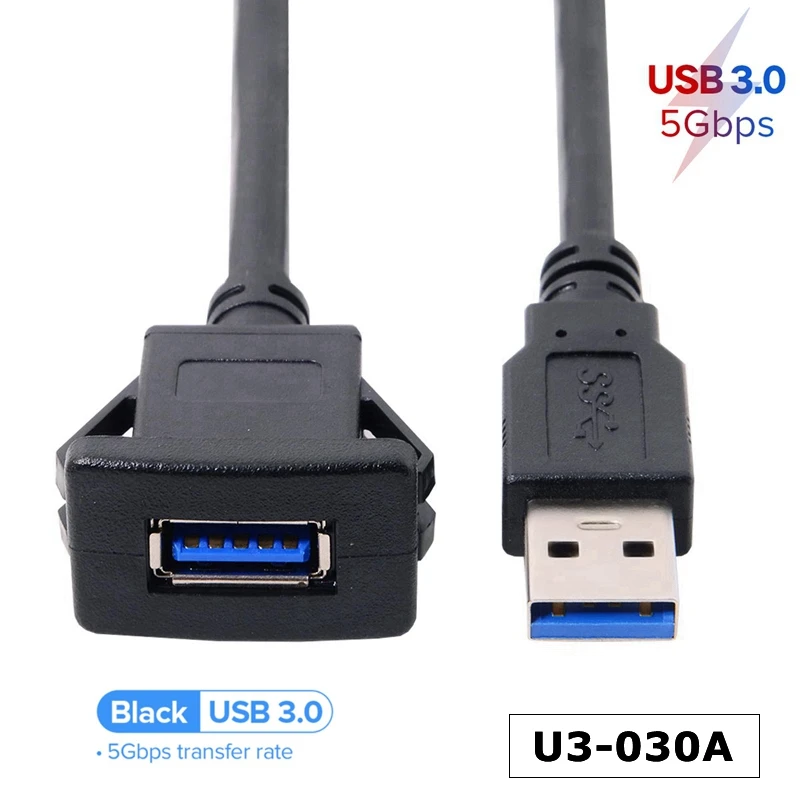 المزدوج ميناء مقبس USB تمديد كابي USB3.0 السيارات سيارة فلوش جبل تمديد الحبل لوحة القيادة لوحة مربع كابل يو اس بي لسيارة دراجة نارية