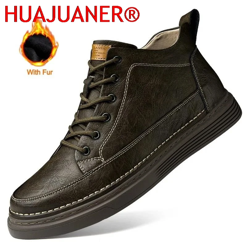 

Мужская повседневная обувь из натуральной кожи, высококачественные уличные ботинки до щиколотки для мужчин, кроссовки, спортивная обувь для тенниса, роскошная брендовая обувь для прогулок