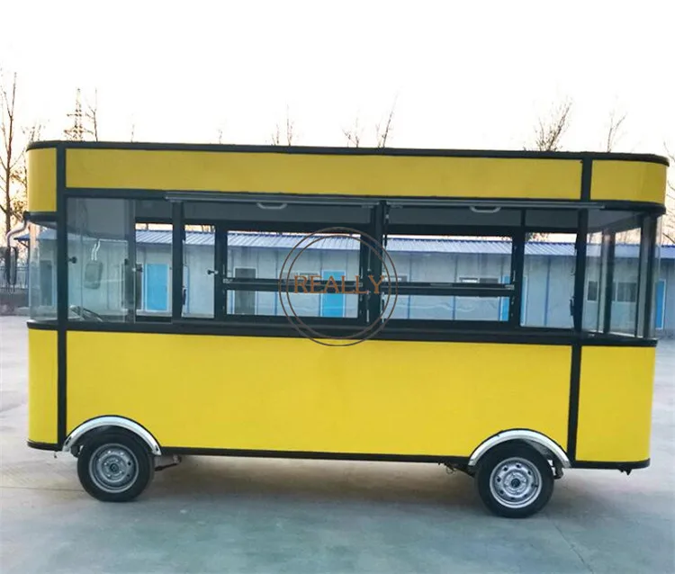 Europe Standard Food Truck Mobile Kitchen Catering Trailer Pizza Oven Coffee Ice Cream Hot Dog Snack Kiosk Food Cart For Sale