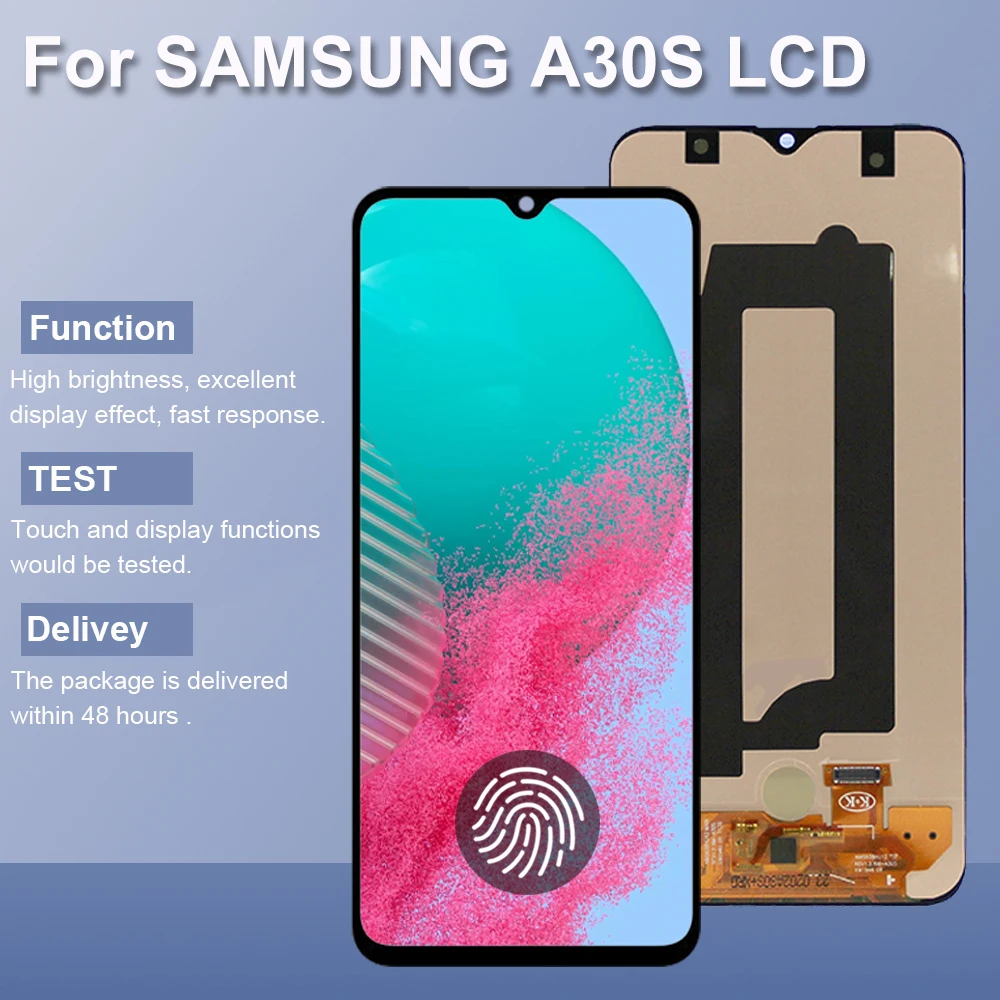 

A30S Super AMOLED экран в сборе для Samsung Galaxy A30s A307 A307F A307F/DS ЖК-дисплей с дигитайзером сенсорного экрана с рамкой