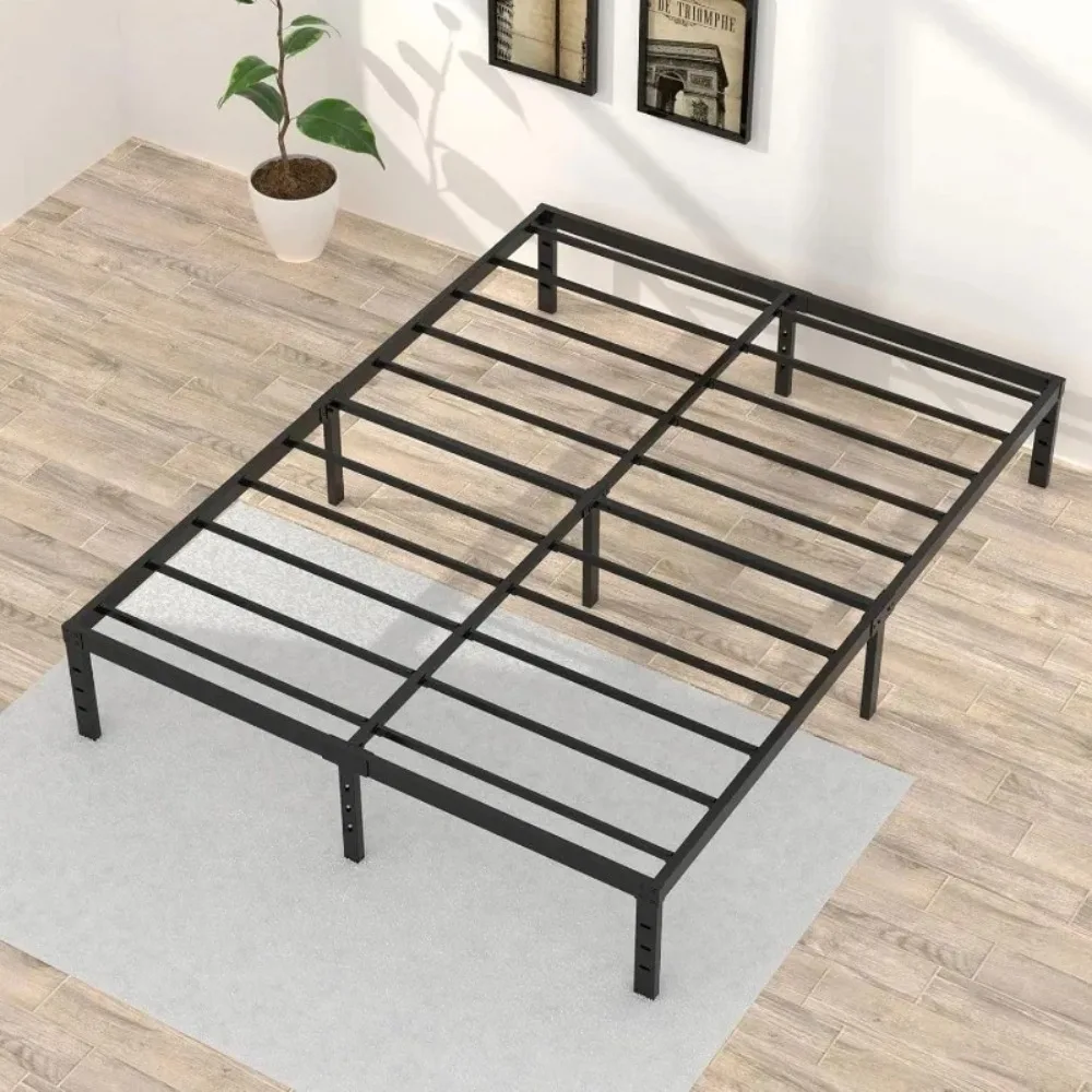إطار سرير كوين 16 بوصة لا يتطلب صندوق زنبركي، إطارات سرير بحجم كوين بمنصة معدنية مع مساحة تخزين 14 بوصة، - بيع ساخن! جديد