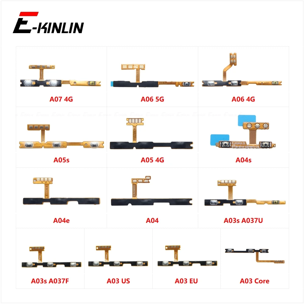 Volume Power Switch On Off Side Button Key Flex Cable For Samsung Galaxy A07 A06 A05s A05 A04s A04e A04 A03s A03 US EU Core
