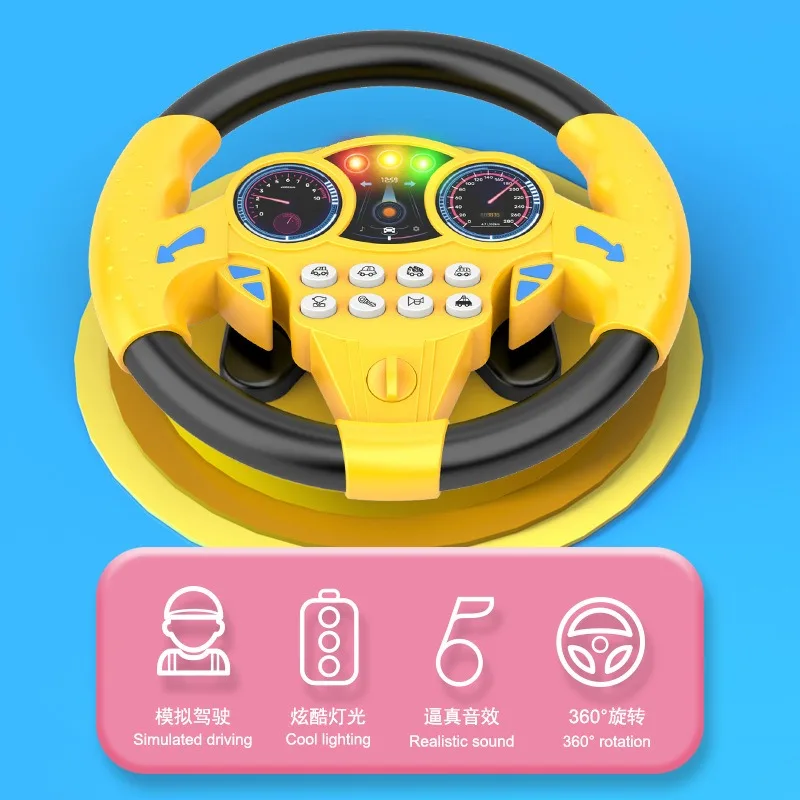 Baby Shining Simulatie Stuurwiel Speelgoed Kinderspeelgoed Kinderen Vroeg Onderwijs Copiloten Wandelwagen Stuurwiel Vocaal Speelgoed