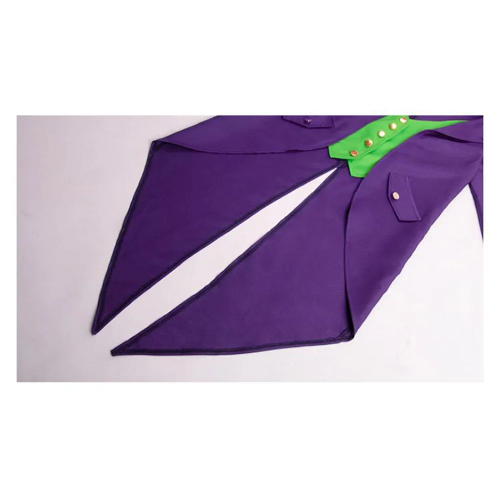 Joker Cosplay Movie Super Villain Costume pour adultes et enfants, veste longue médiévale, manteau, tenues, Halloween, carnaval, fête, déguisement imbibé