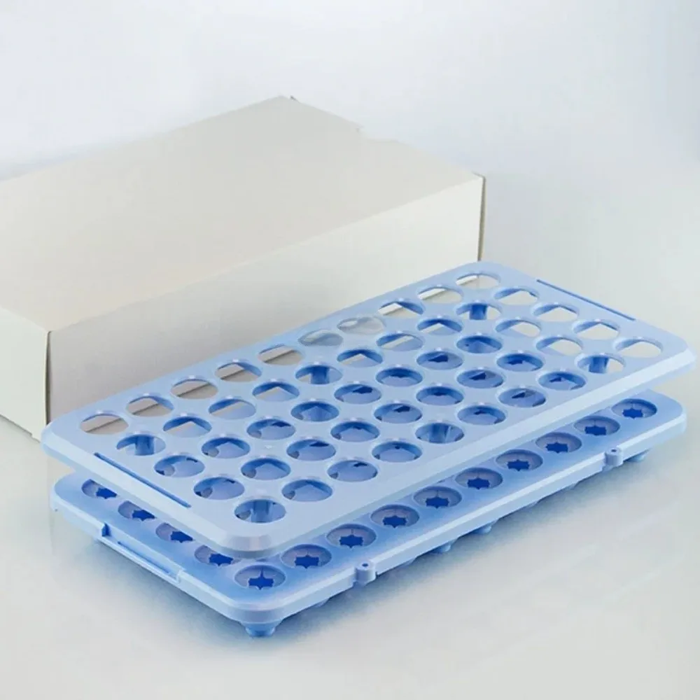 18mm Holes Test Tube Rack 50-Slot Sampling Tube Storage Centrifuge Tube Rack Plastic Stand Bracket Sampling Tube Rack