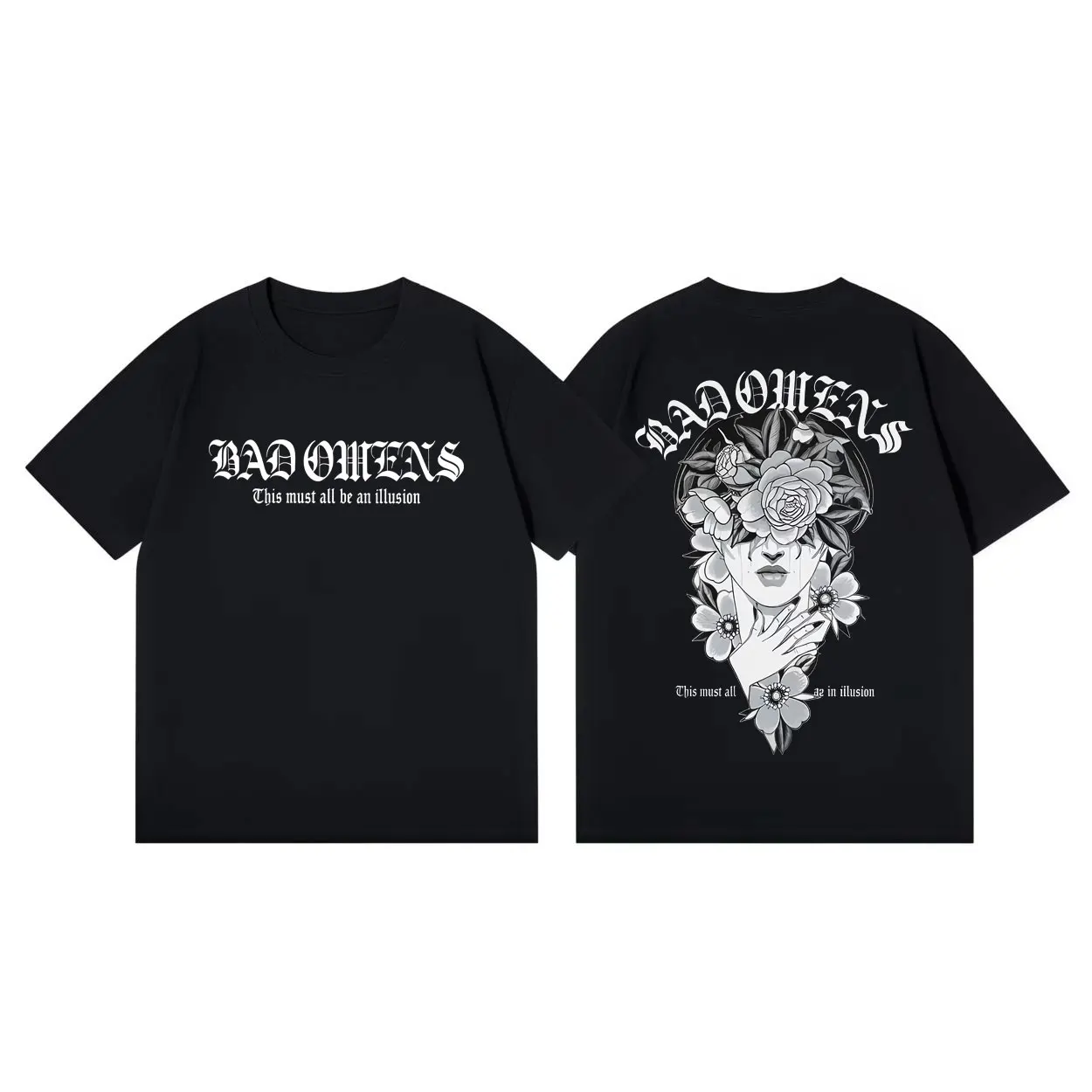 

Rock Band Bad Omens Tour 2026 Graphic T Shirts Rock Fashion Vintage Short Sleeve T-shirt Men Women High Quality Cotton T-shirts