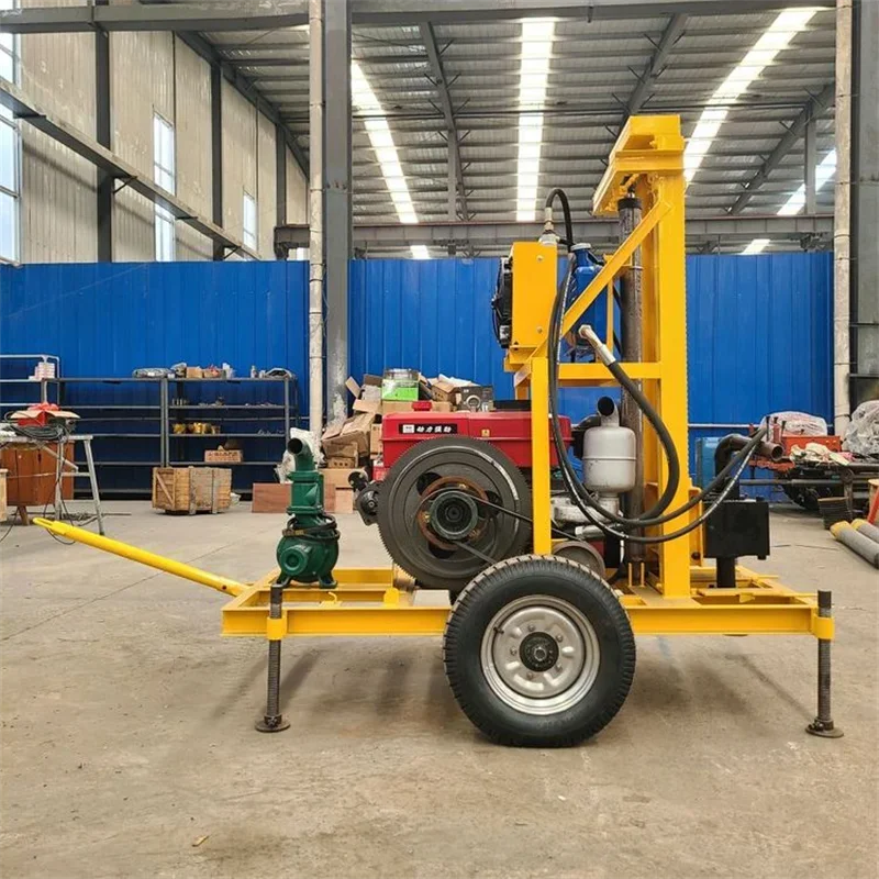 Tractive Large-diameter Diesel Drilling Rig 150 Meter Fully Automatic Water Well Drilling Rig