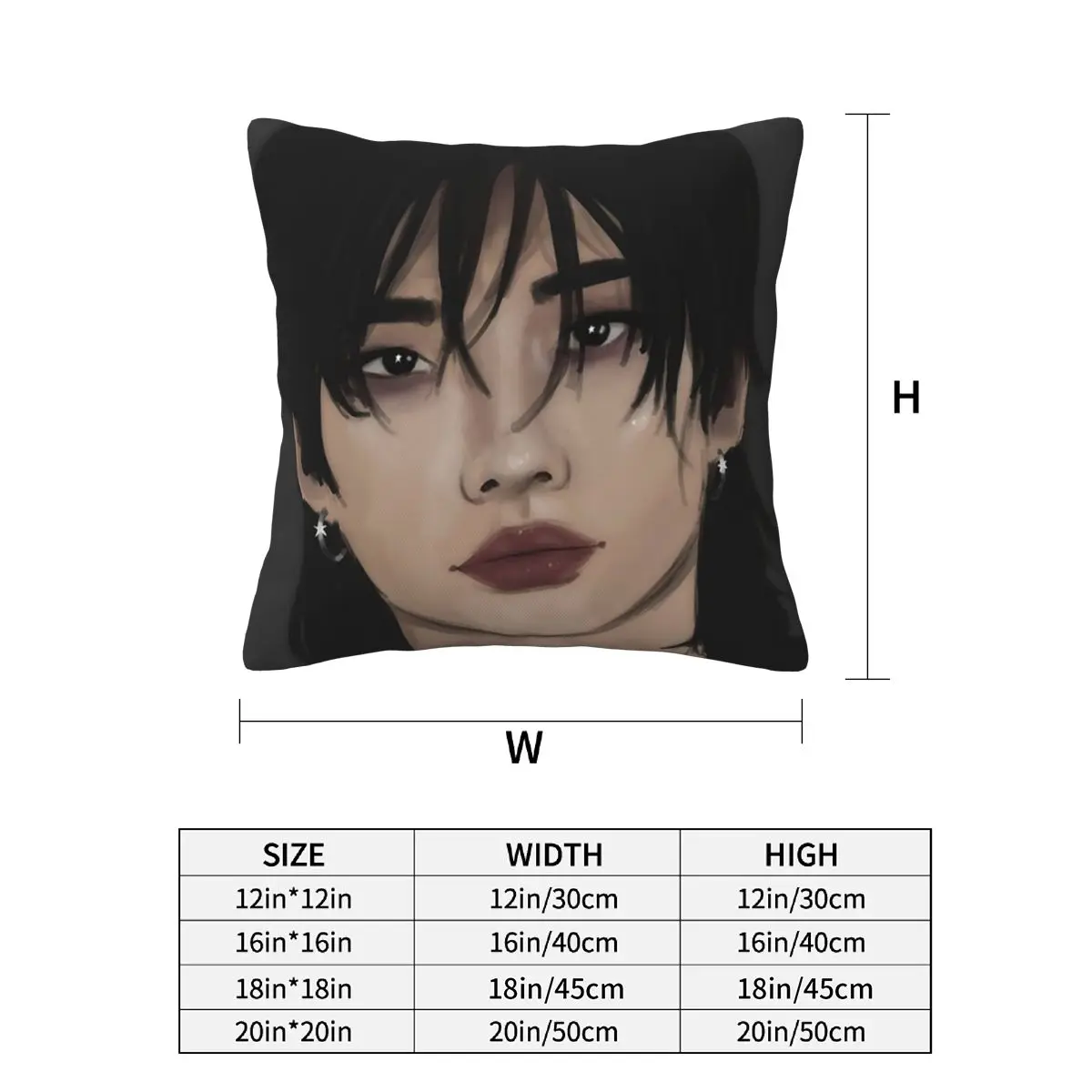 S-Skz Portrait Hyunjin 2 pcs Square Pillowcase Pillow Cover Cushion Decor Comfort Throw Pillow for Home Living Room