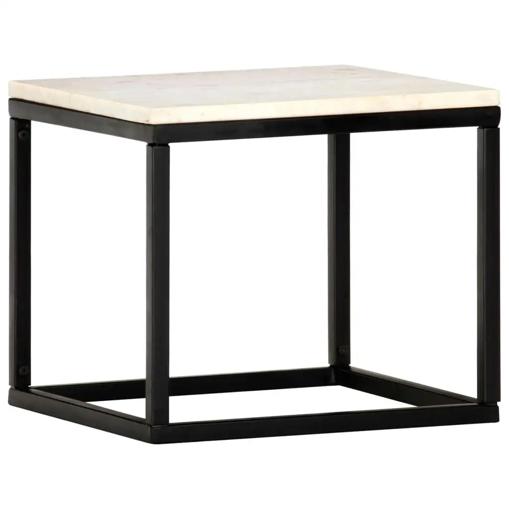 para mesa de centro com textura de mármore branco 15,7x15,7x13,8 pedra real design moderno e elegante