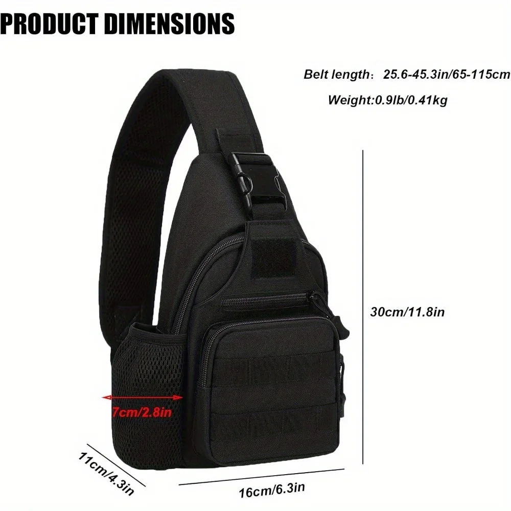 Paquete de eslinga unisex para exteriores, nailon duradero, puerto USB externo y correa personalizable, para senderismo, correr, ciclismo, viajes, gimnasio y