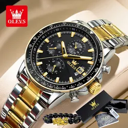 OLEVS TY705 Exclusive Design Men's Watches Multifunctional Chronograph Waterproof Luminous Quartz Watch for Men Hand Clock Trend