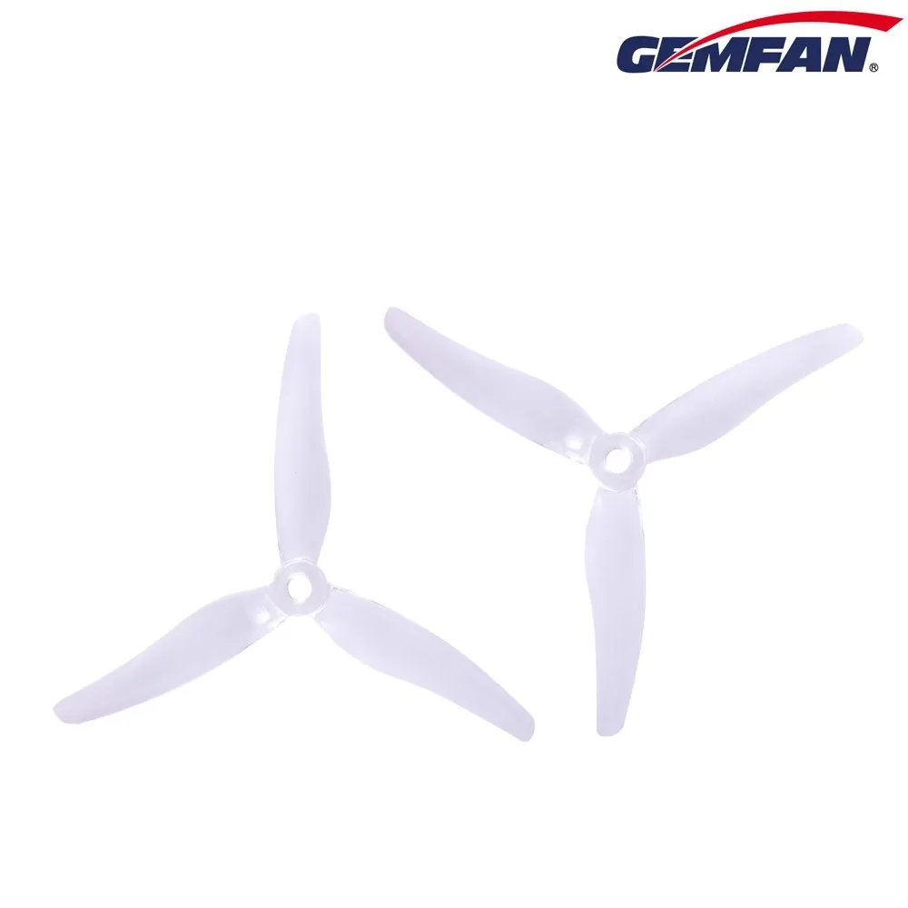 2 paires/4 pièces Gemfan 51433 5 pouces 3 pales/tri-lames accessoires d'hélice CW CCW moteur sans brosse hélice FPV pour drone de course FPV
