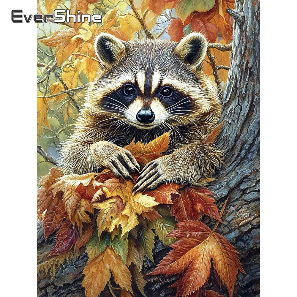Evershine Neue Ankunft Diamant Stickerei Waschbär Tier Malerei DIY Geeignet für Anfänger Diamant Mosaik Bär Kind Hobby