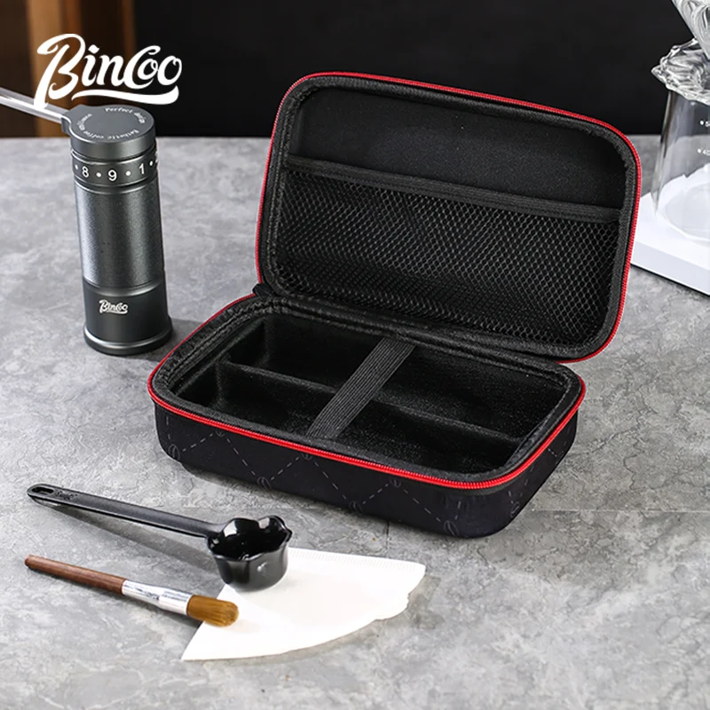 Bincoo Hand Coffee Grinder Cosmetics Bag Outdoor Travel Satchel Coffee Grinding Tool Protective Cover Handbag