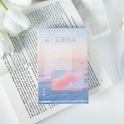 30 Pcs/Set Cloud Converging Into Ocean Series Postcard INS Scenery Greeting Cards Birthday Letter Envelope Gift Card