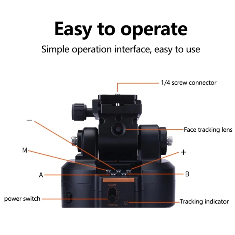 

T82C Hot Sale-YT-2000 AI Smart Motorized Rotating Panoramic Head Face Following Panoramic Head Black For Phones Cameras Live Bro