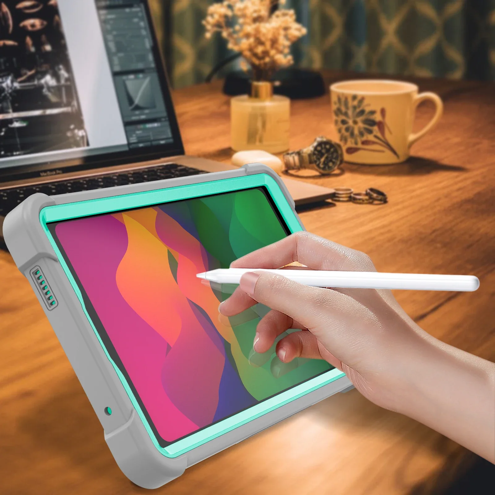 Etui na tablet Xiaomi Redmi Pad SE 8,7 cala 2024 Wytrzymały, odporny na wstrząsy pokrowiec na tablet Redmi Pad SE 8,7 cala Wbudowany stojak — zdjęcie produktu 6