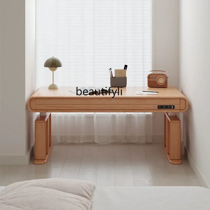 

New style Lifting study table Electric bay window Smart computer table Adjustable mobile workbench D96