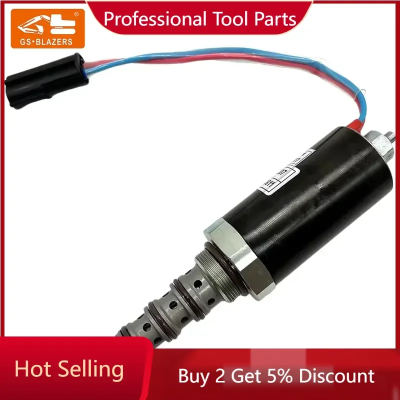 Designed for heavy-duty construction equipment operators and maintenance professionals, this hydraulic solenoid valve