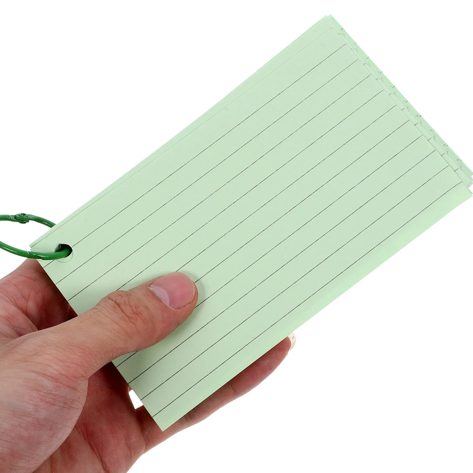 Notas de tarjetas de índice, tarjetas flash portátiles en blanco adhesivas, libro de palabras forrado para memoria de papel de oficina con carpeta