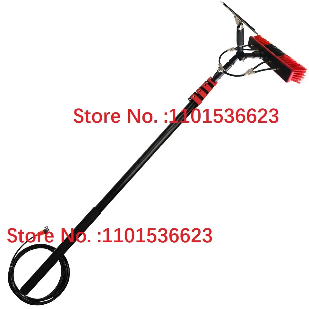 

12FT/3.6M Window Glass Cleaning Telescopic Pole Type Photovoltaic Panel Cleaning Brush Water Spraying and Flushing