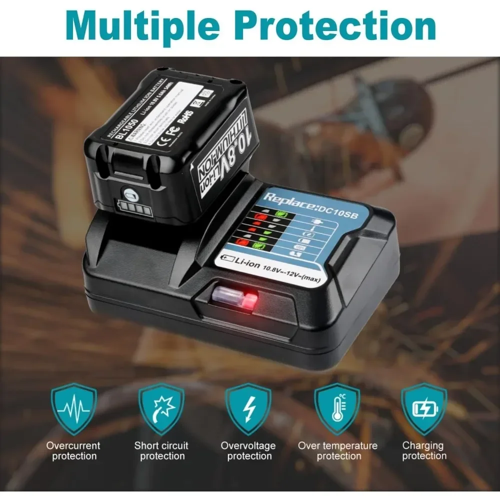 12 فولت بطارية ليثيوم 6Ah بطارية قابلة للشحن لماكيتا الحفر الكهربائية L1016 BL1021B BL1041B أدوات كهربائية بطاريات بديلة #6