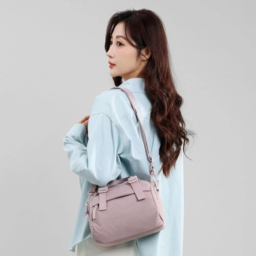 

Женская сумка через плечо большой вместимости с регулируемыми ремнями, сумка-мессенджер в корейском стиле, легкая сумка, нейлоновая сумка через плечо, уличная сумка