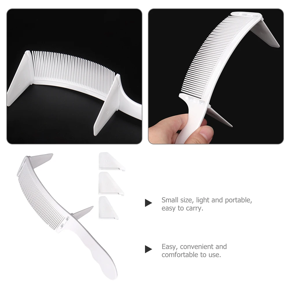 

1 Set Barber Haircut Comb Curved Design Adjustable Limit Guide For Precise Cutting Professional Styling Tool Men Minimalist