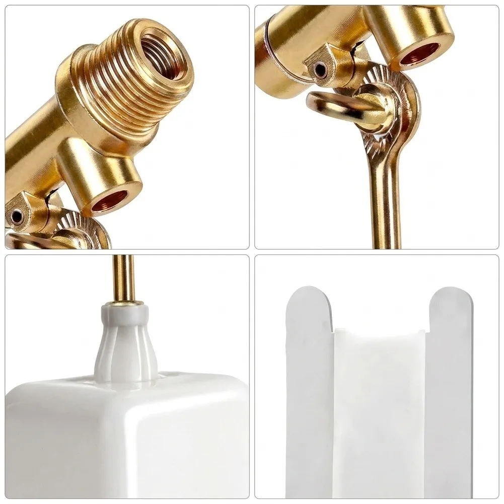 Automatic 3/8 inch Brass Float Valve for Water Level Management in Swimming For Pools Livestock Tanks and Ponds