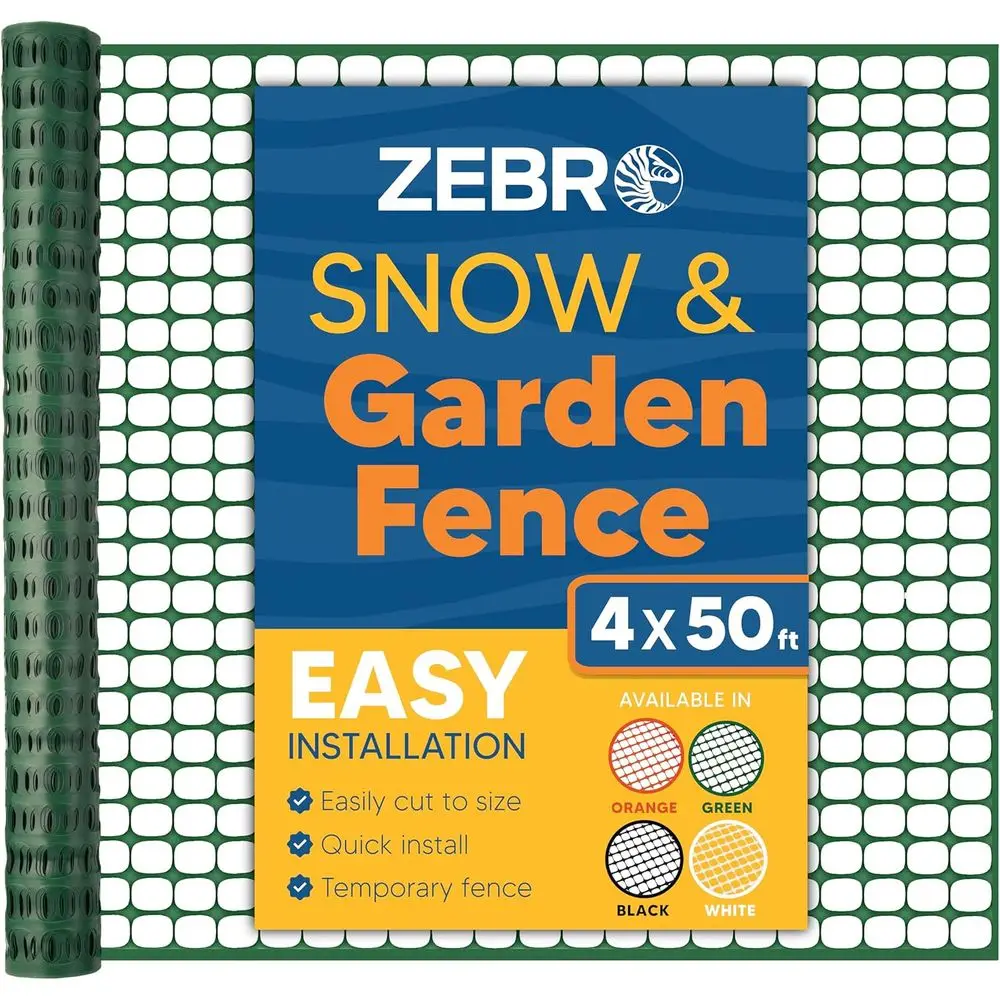 

4' x 50' Green Plastic Garden ence Roll – Stand Duty Saety Netting or , Poultry, Deer, Dogs – Reusable Outdoor Barrier or Yard,