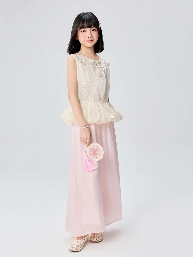 conjunto-de-ropa-infantil-de-estilo-chino-elegante-para-ninas-novedad-de-verano-falda-superior-e-inferior-dulce-y-elegante